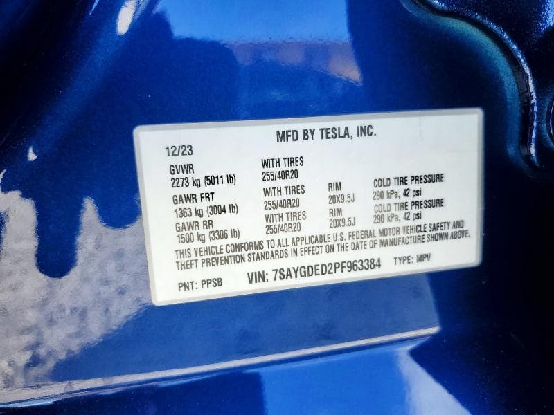 2023 TESLA MODEL Y 12