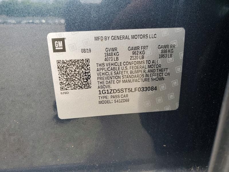 2020 CHEVROLET MALIBU LT 12