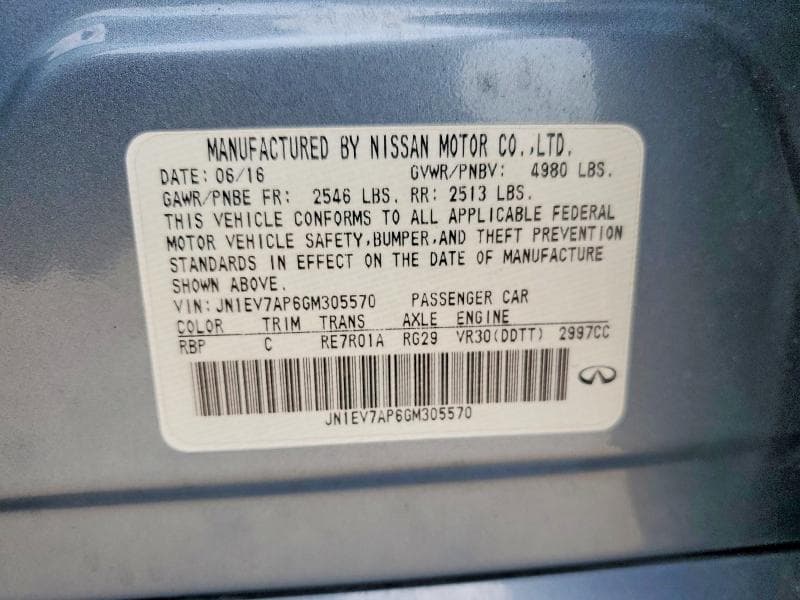 2016 INFINITI Q50 3.0T PREMIUM 3.0T PREMIUM 12