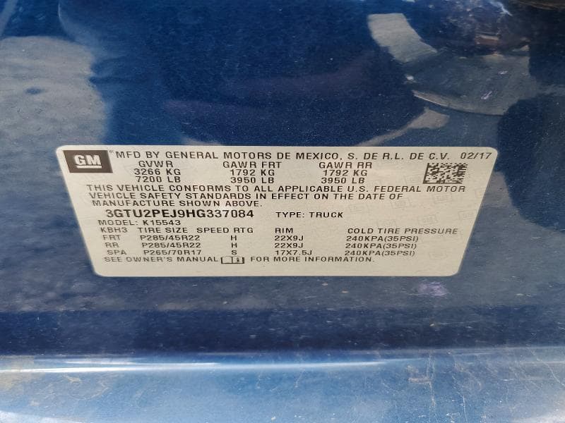 2017 GMC SIERRA K1500 DENALI K1500 DENALI 12