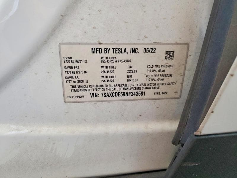 2022 TESLA MODEL X 12