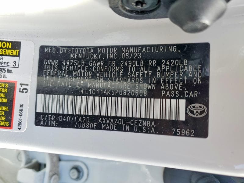 2023 TOYOTA CAMRY LE 12