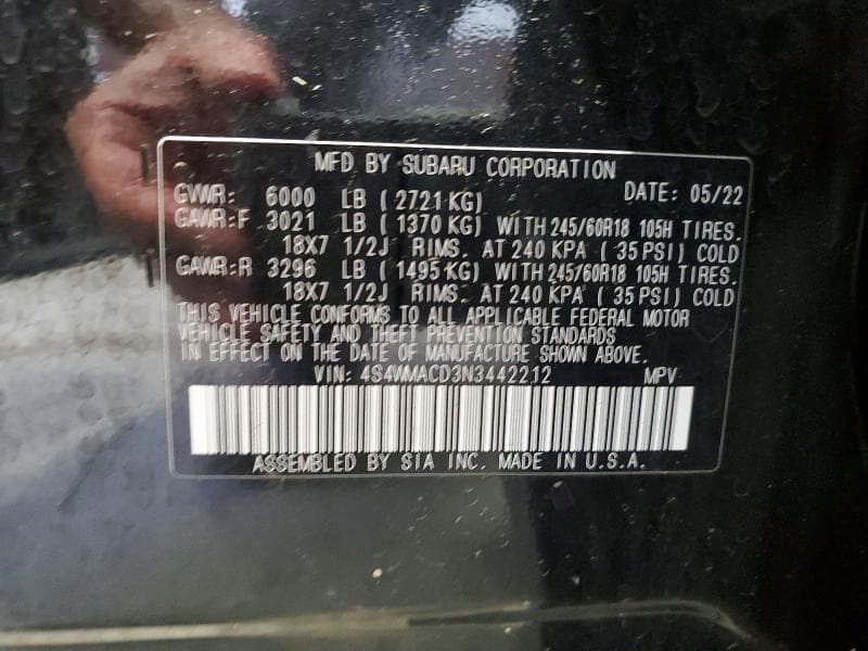 2022 SUBARU ASCENT PREMIUM 12