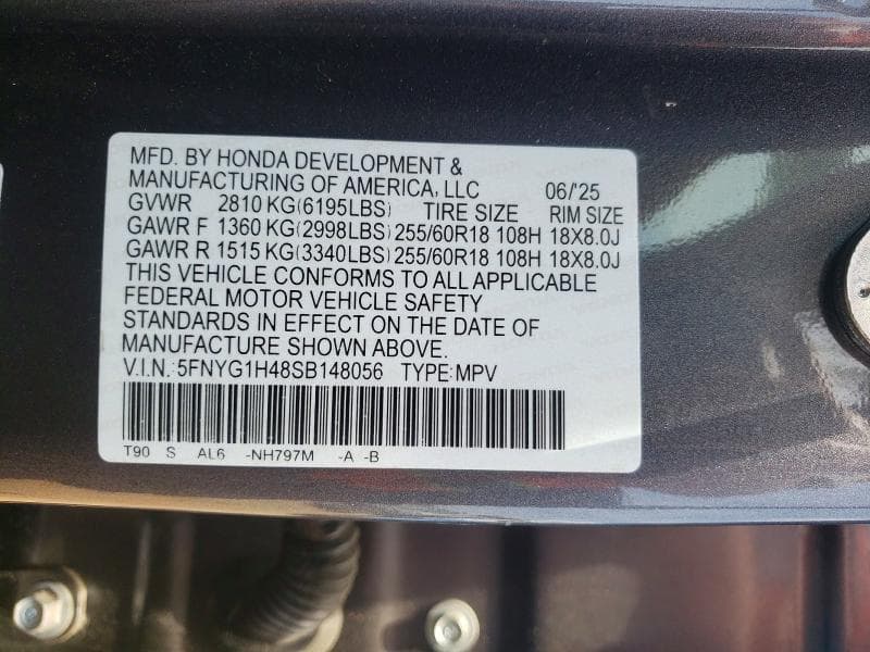 2025 HONDA PILOT EXL 14