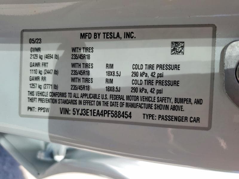 2023 TESLA MODEL 3 12