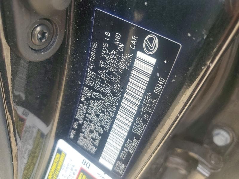 2023 LEXUS ES 350 BASE BASE 12