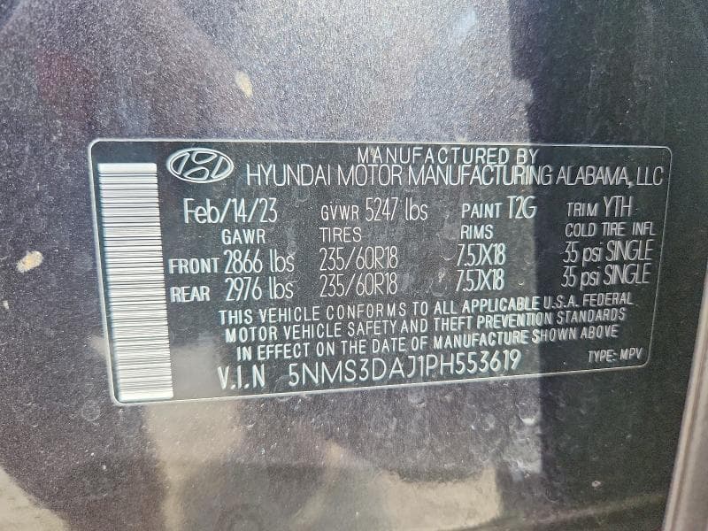 2023 HYUNDAI SANTA FE SEL PREMIUM 13