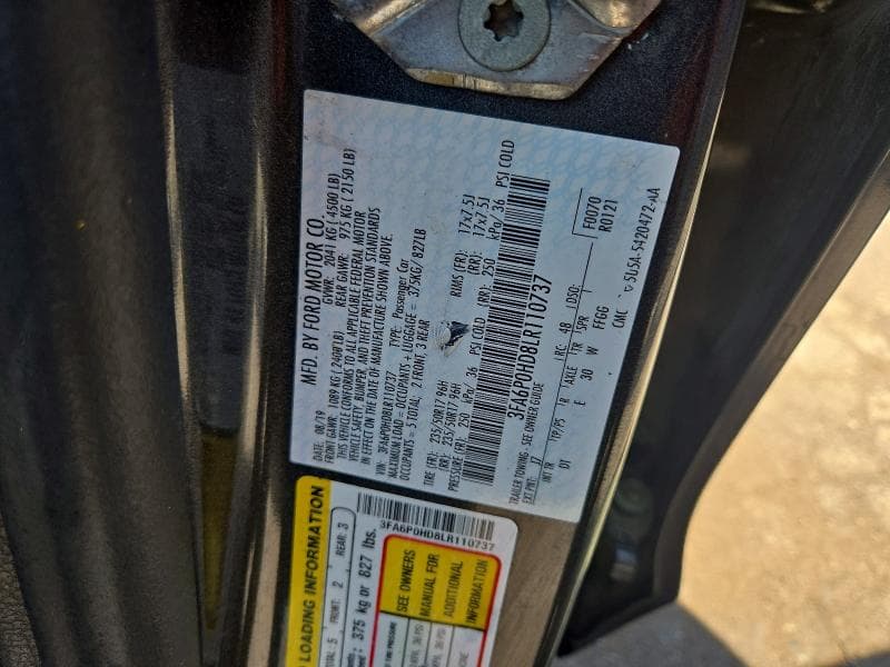 2020 FORD FUSION SE SE 13