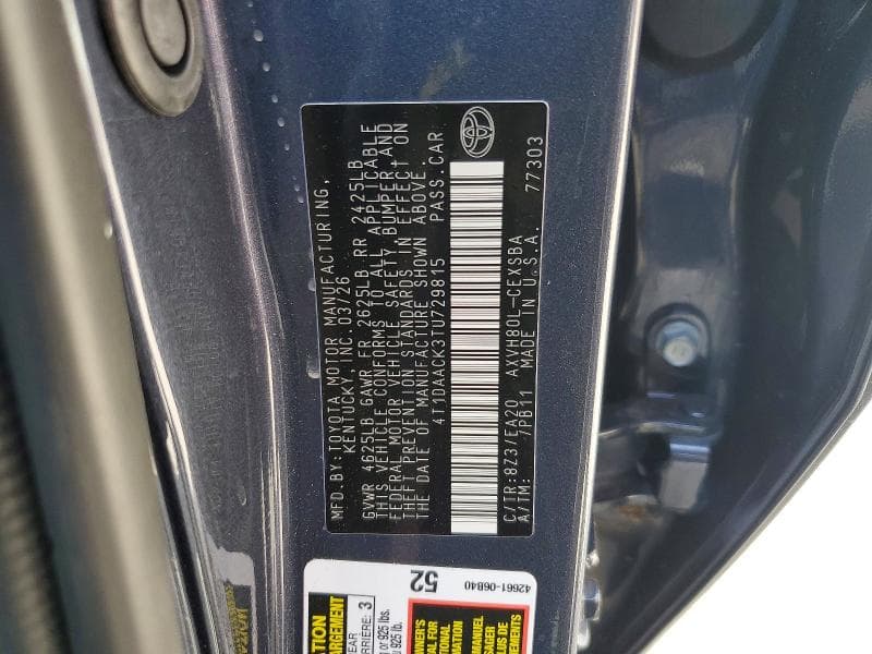 2026 TOYOTA CAMRY SE 12