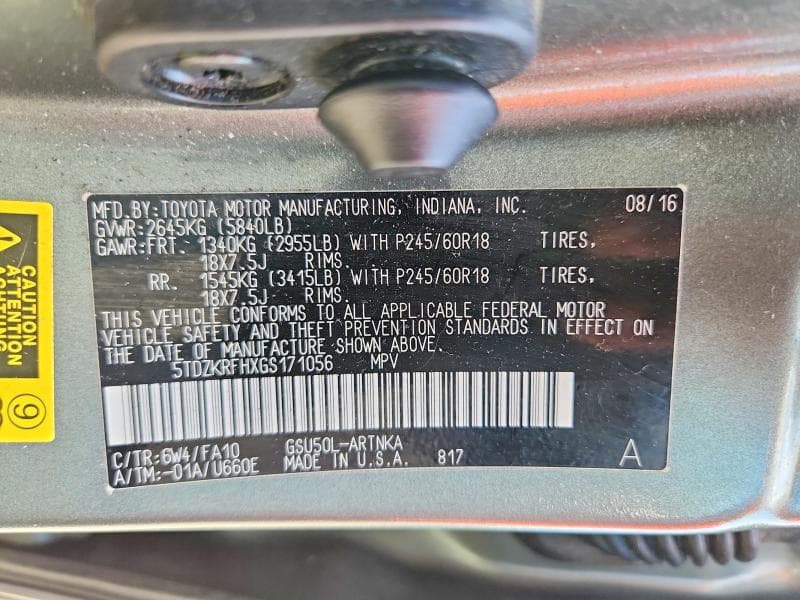 2016 TOYOTA HIGHLANDER LE PLUS LE PLUS 13