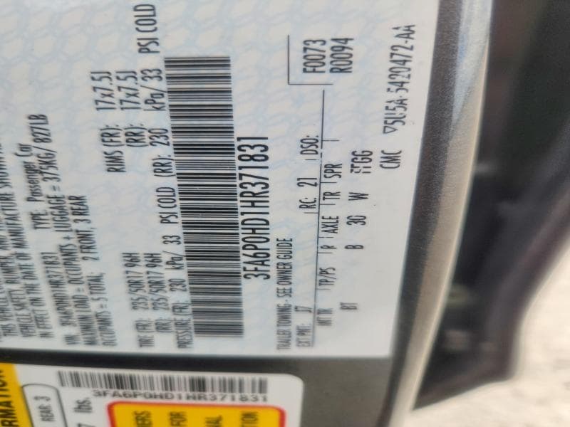 2017 FORD FUSION SE SE 13