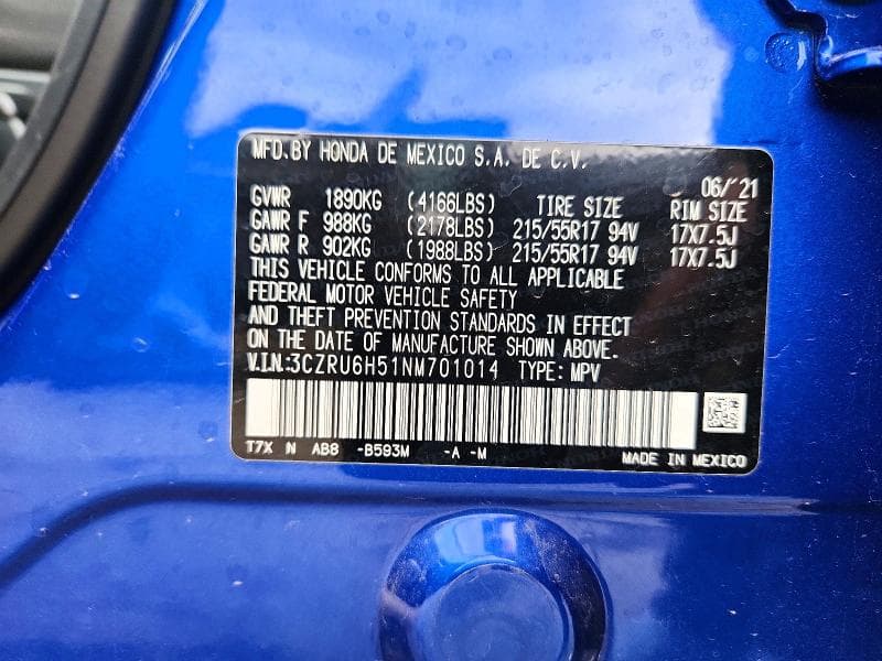 2022 HONDA HR-V EX EX 13