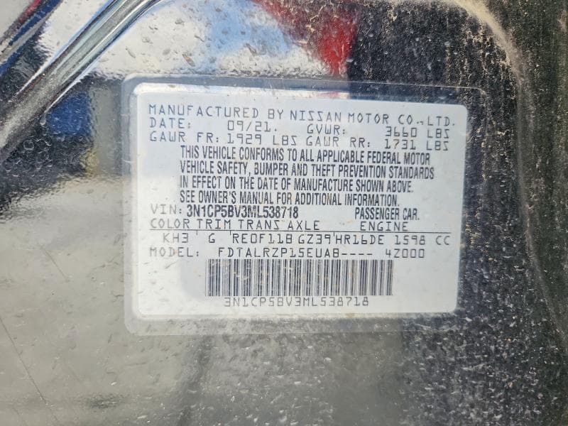2021 NISSAN KICKS S S 14