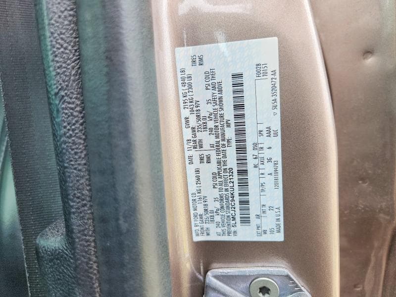 2019 LINCOLN MKC SELECT 13