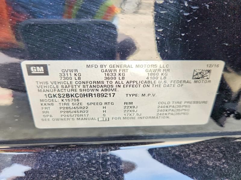 2017 GMC YUKON SLT SLT 13