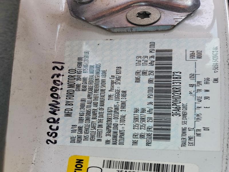 2019 FORD FUSION SE SE 12