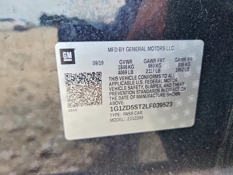 2020 CHEVROLET MALIBU LT 12