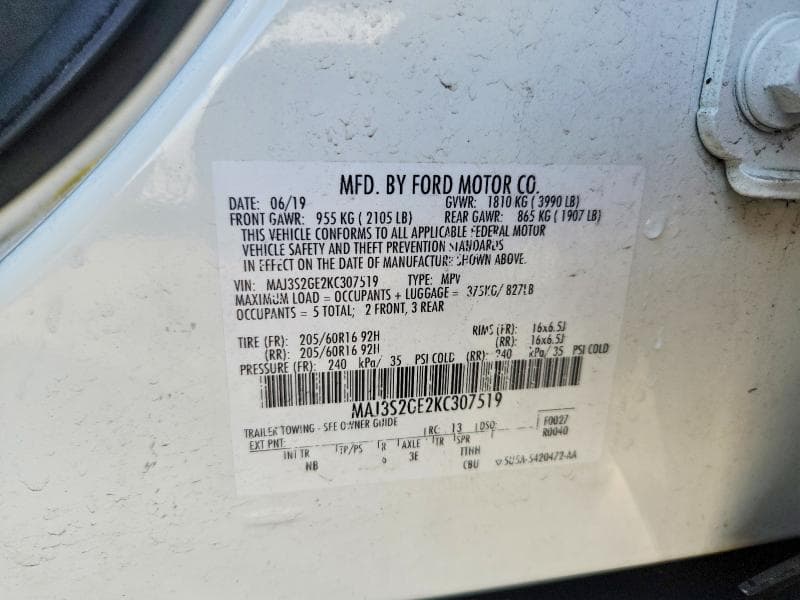 2019 FORD ECOSPORT SE 12