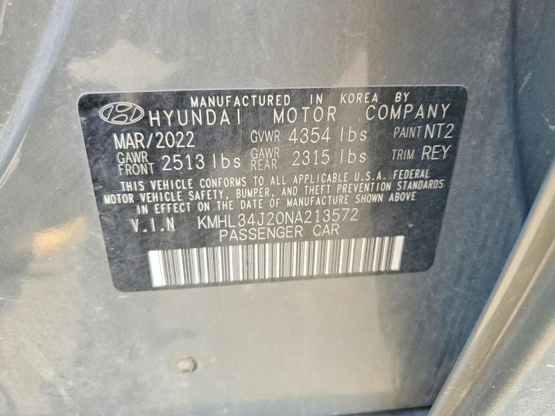 2022 HYUNDAI SONATA LIMITED 12