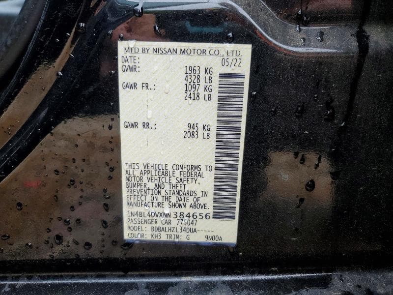 2022 NISSAN ALTIMA SV 12