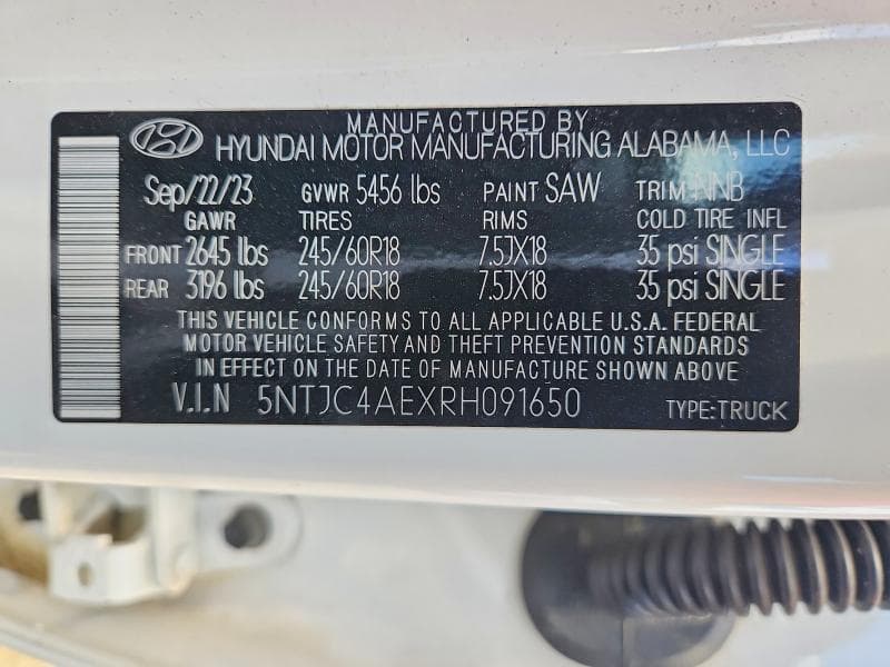 2024 HYUNDAI SANTA CRUZ SEL 12