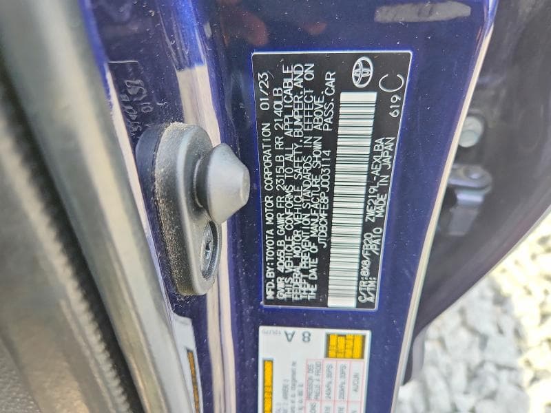 2023 TOYOTA COROLLA HYBRID LE LE 12