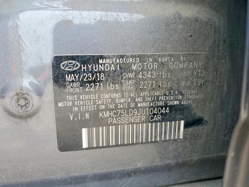 2018 HYUNDAI IONIQ LIMITED LIMITED 12