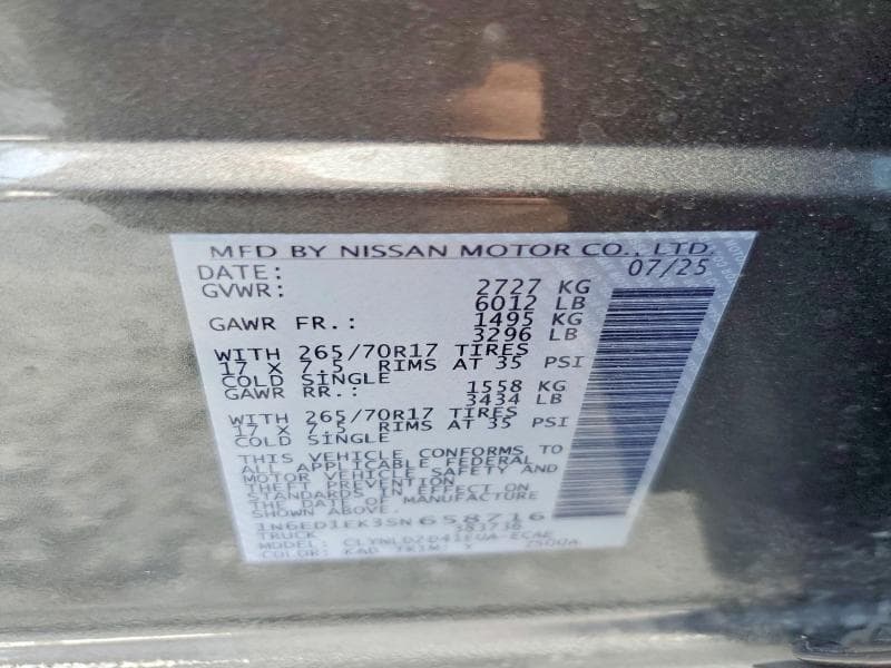 2025 NISSAN FRONTIER PRO-4X 12