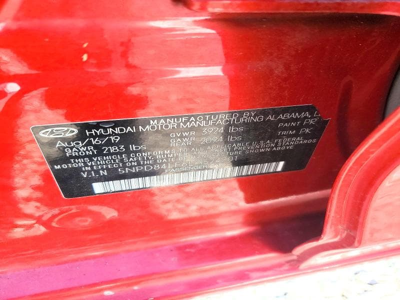 2020 HYUNDAI ELANTRA SEL SEL 12