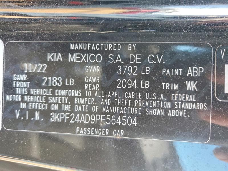 2023 KIA FORTE LXS LXS 12