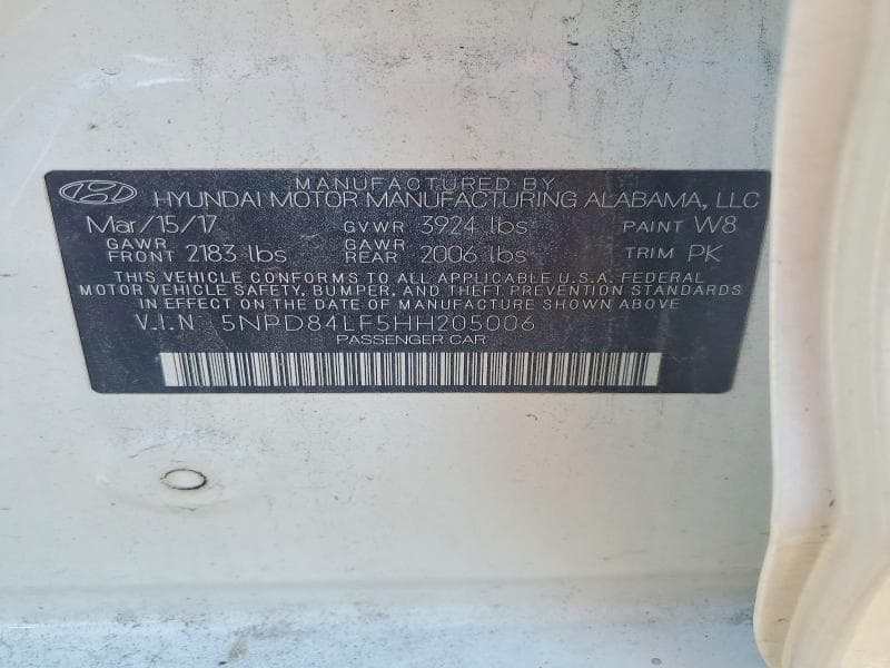 2017 HYUNDAI ELANTRA SE 12