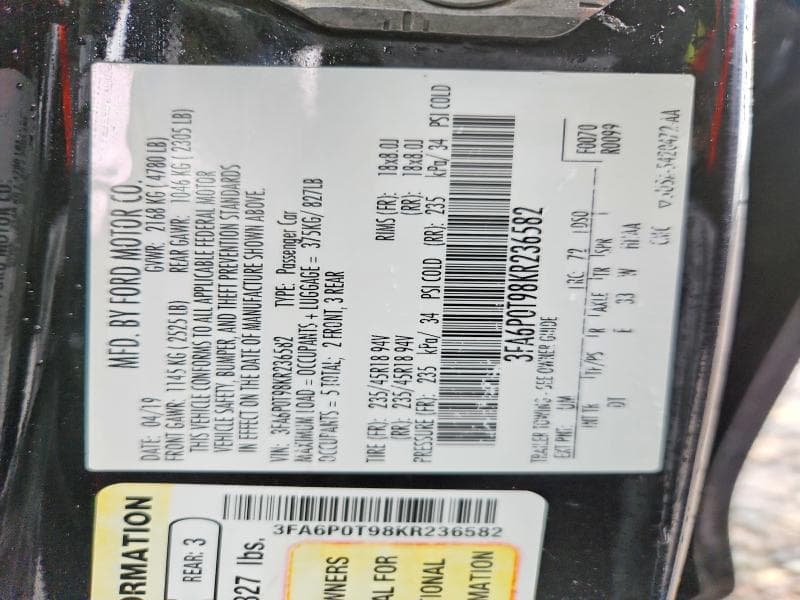 2019 FORD FUSION SE 13