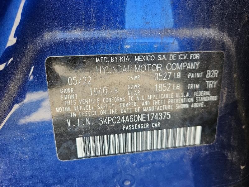 2022 HYUNDAI ACCENT SE 12