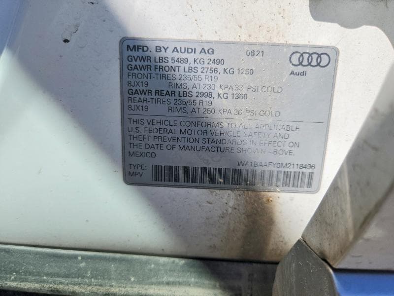 2021 AUDI Q5 PREMIUM PLUS PREMIUM PLUS 12