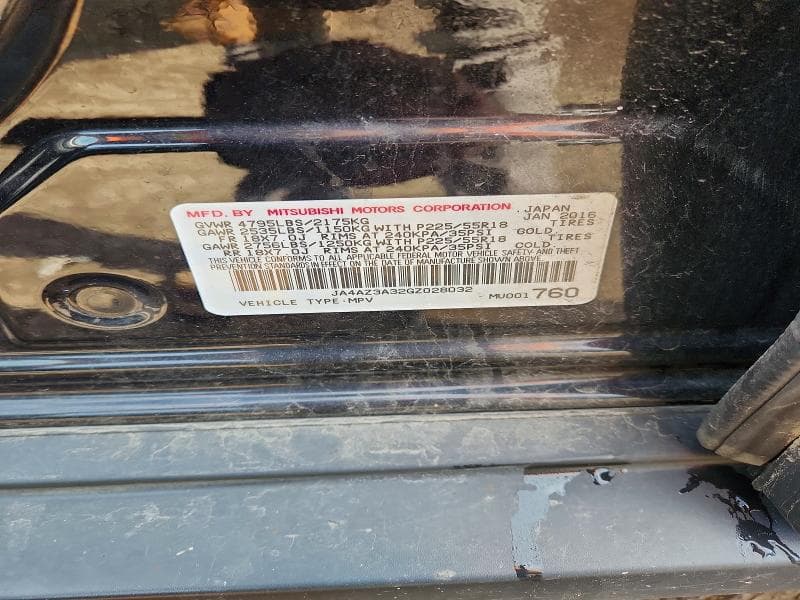 2016 MITSUBISHI OUTLANDER 12