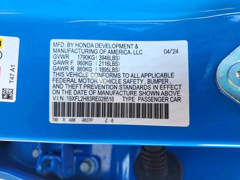 2024 HONDA CIVIC SPORT 12