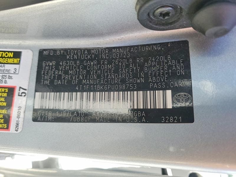 2023 TOYOTA CAMRY XLE XLE 13