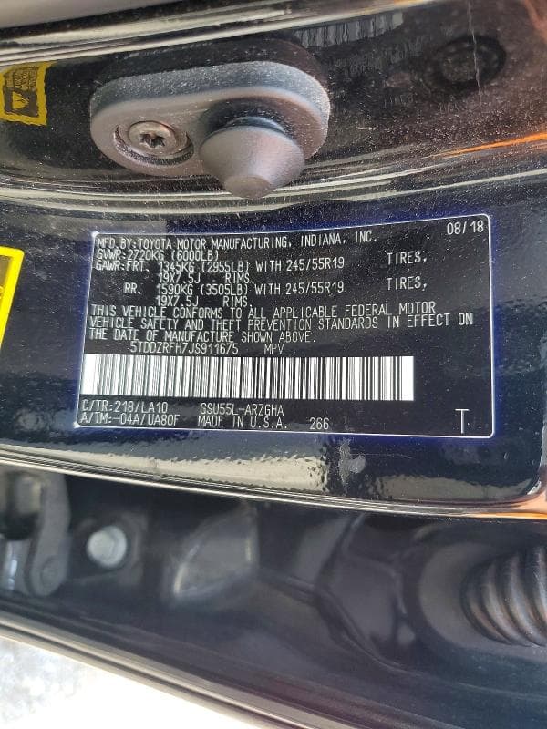 2018 TOYOTA HIGHLANDER LIMITED 13
