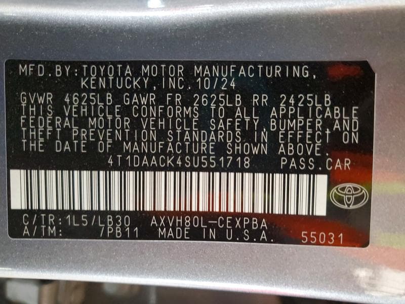 2025 TOYOTA CAMRY XSE 12