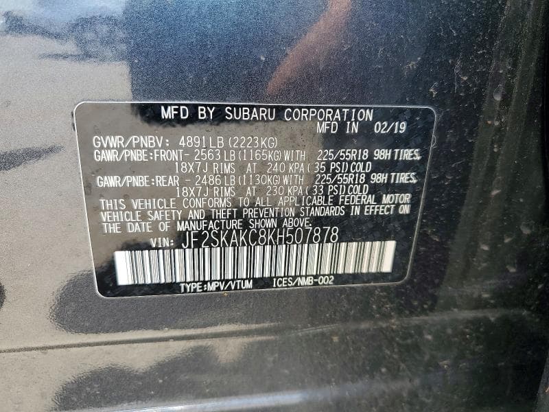 2019 SUBARU FORESTER SPORT SPORT 13