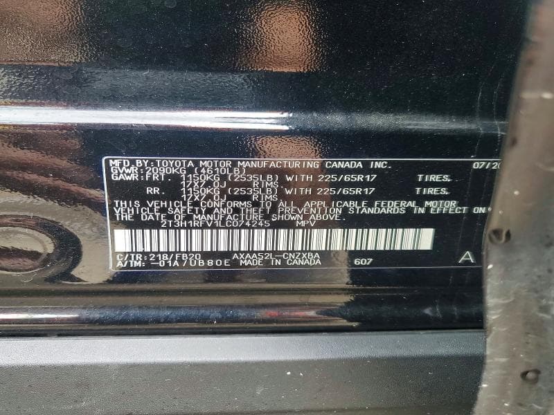 2020 TOYOTA RAV4 LE 13