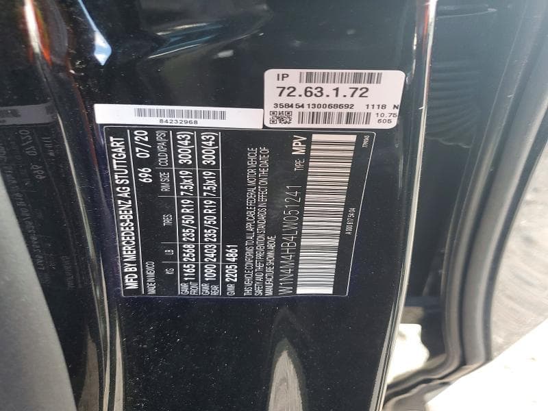 2020 MERCEDES-BENZ GLB 250 4MATIC 250 4MATIC 12