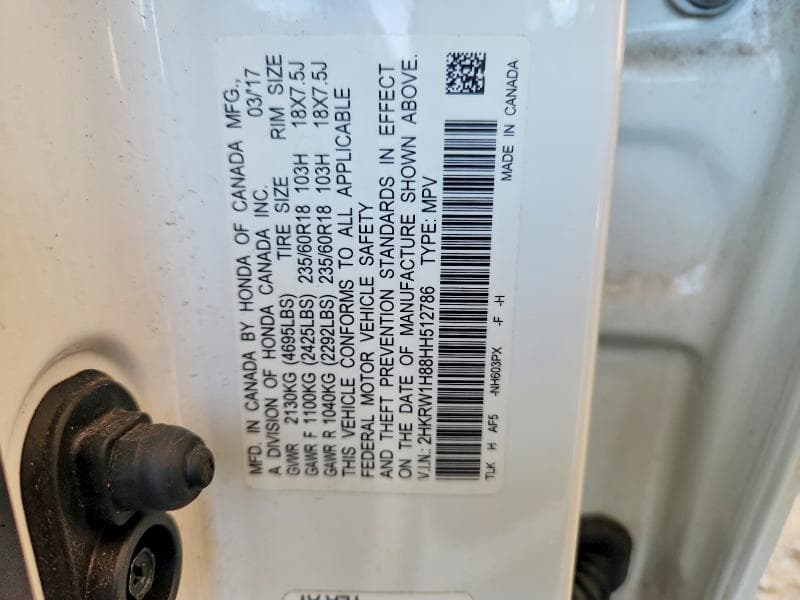 2017 HONDA CR-V EXL EXL 14