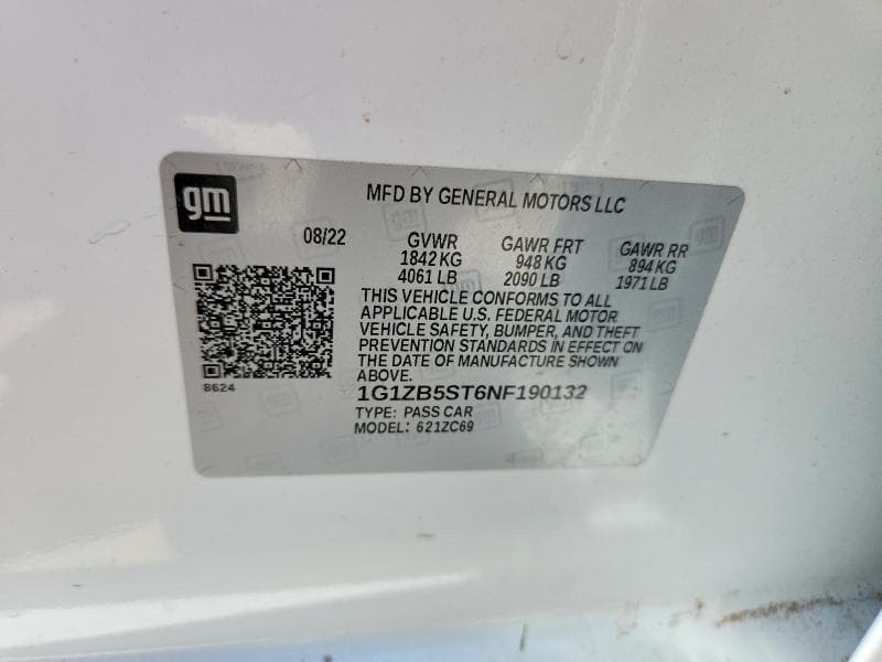 2022 CHEVROLET MALIBU LS 12
