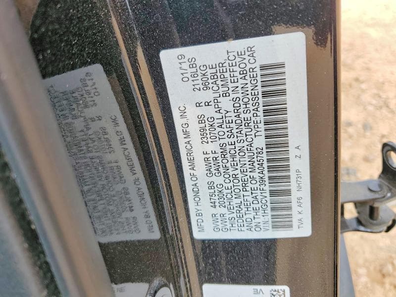 2019 HONDA ACCORD SPORT SPORT 13