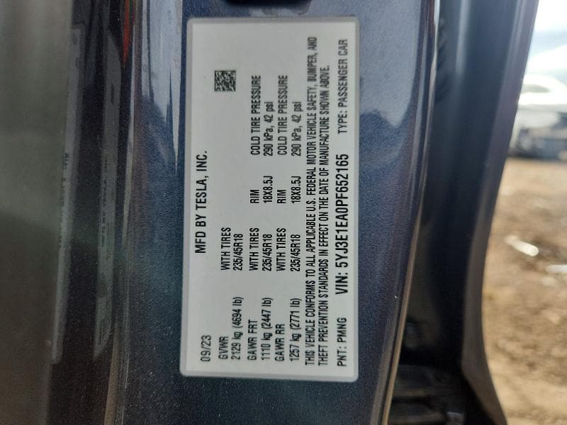 2023 TESLA MODEL 3 12