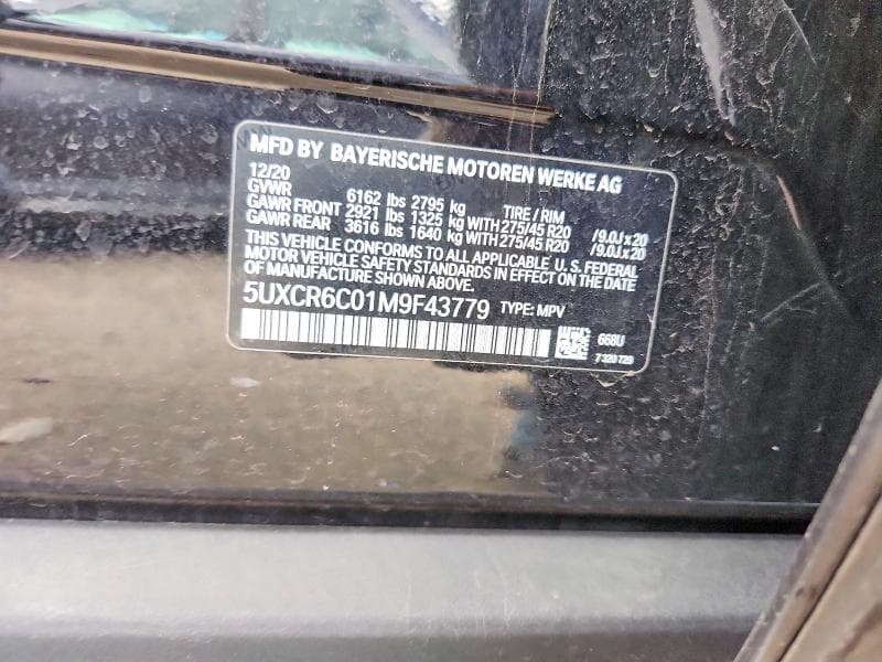 2021 BMW X5 XDRIVE40I 12
