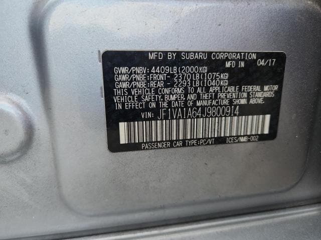 2018 SUBARU WRX 12