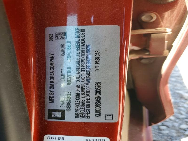 2022 CHEVROLET SPARK 1LT 1LT 13