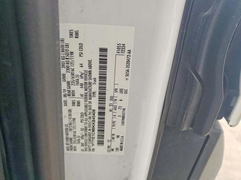 2019 FORD TRANSIT T-150 T-150 13